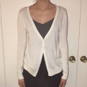 White cardigan